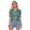 New York Jets  Women's V-neck Shirts green white football outfit back view