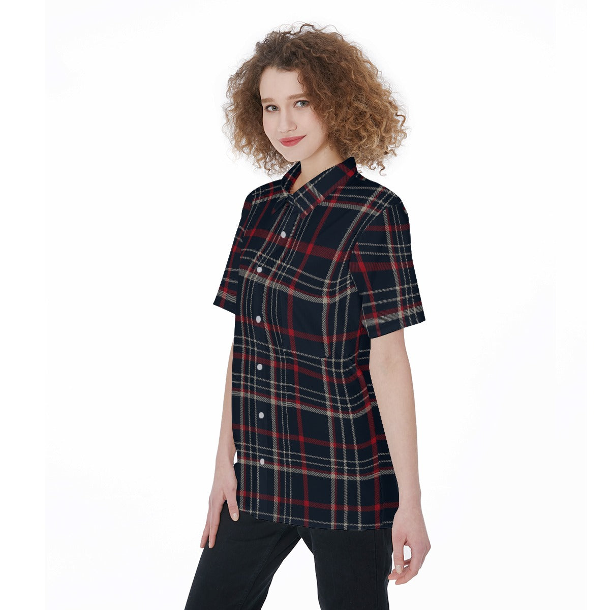 women tartan plaid streetwear shirt