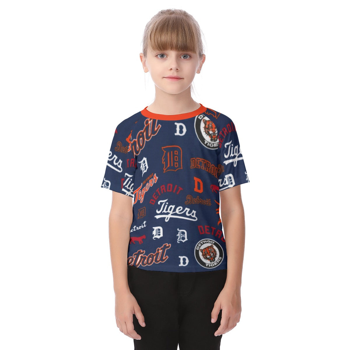 Detroit Tigers Kid's Raglan Sleeve T-shirt detroit tigers baseball fan apparel game day outfit