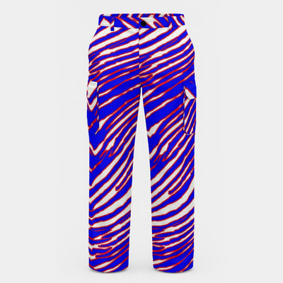 Buffalo Zebra Football Men’s Cargo Pants – Utility Game Day Streetwear – fan gear, lightweight game day shirt, image 1.0