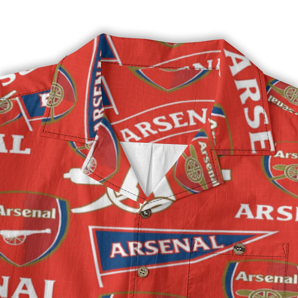 Arsenal FC  Men's Casual Hawaiian Short Sleeve Shirt | 125GSM Cotton streetwear fashion product image 3