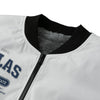 Gray Dallas Varsity Bomber Jacket – Football Capital of Texas Retro Streetwear