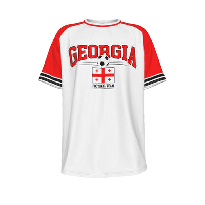 White Smoke Georgia Soccer Fan T-Shirt – Vintage Georgia Football Shirt Retro Georgian National Team Style | Classic Georgia Soccer Tee