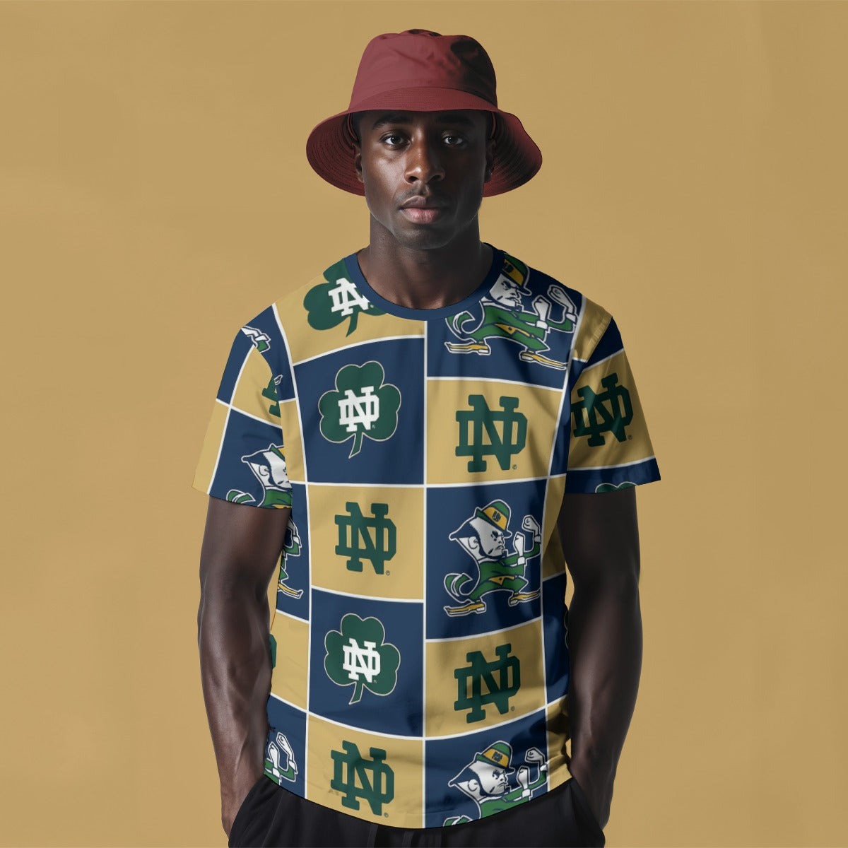 Notre Dame - Fighting Irish Men's O-Neck T-Shirt White varsity sports apparel
