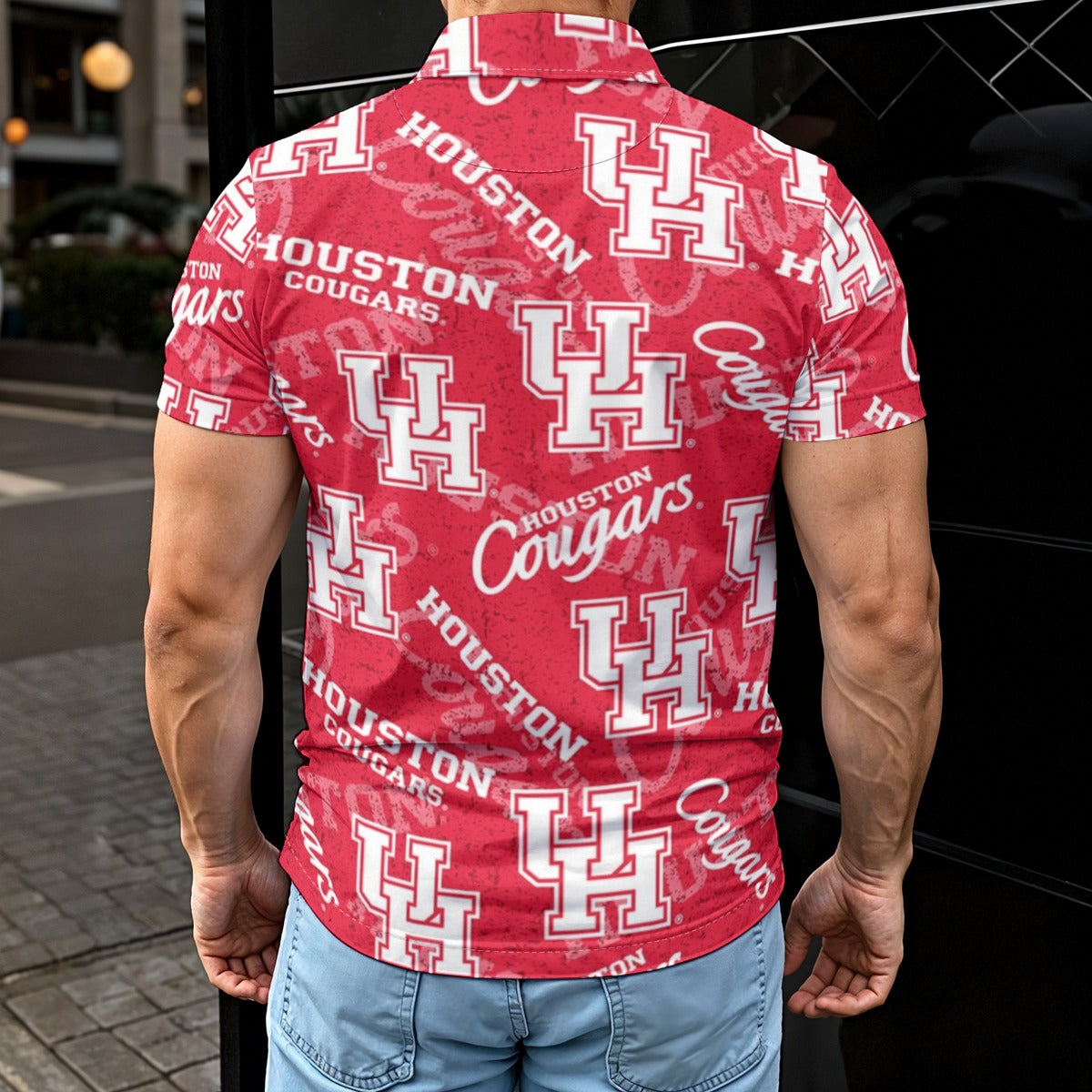 Houston Cougars Men's Polo Shirt streetwear fashion product image 2