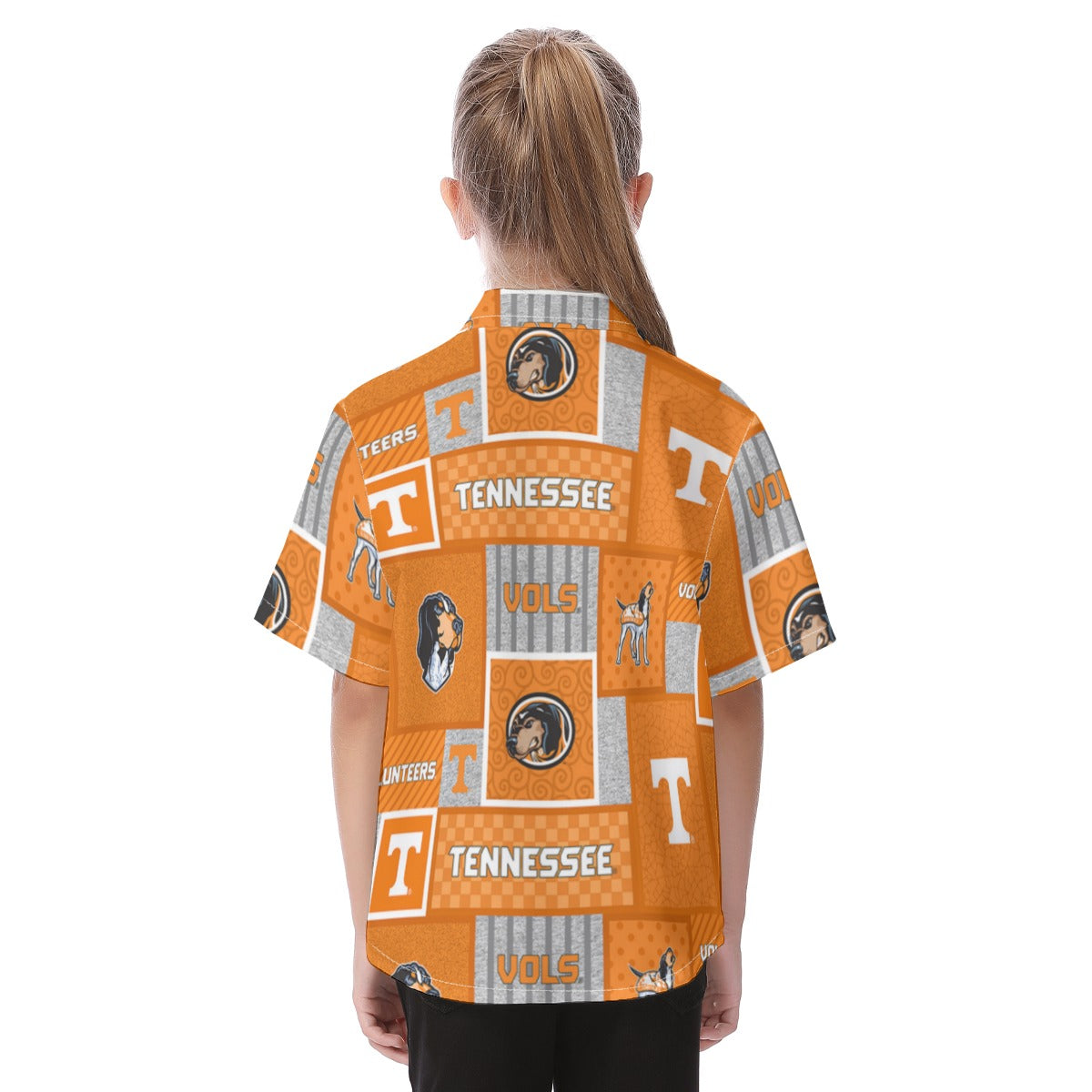 Tennessee Volunteers Kid's Hawaiian Vacation Shirt - college football fan gear varsity sportswear product image 4.0
