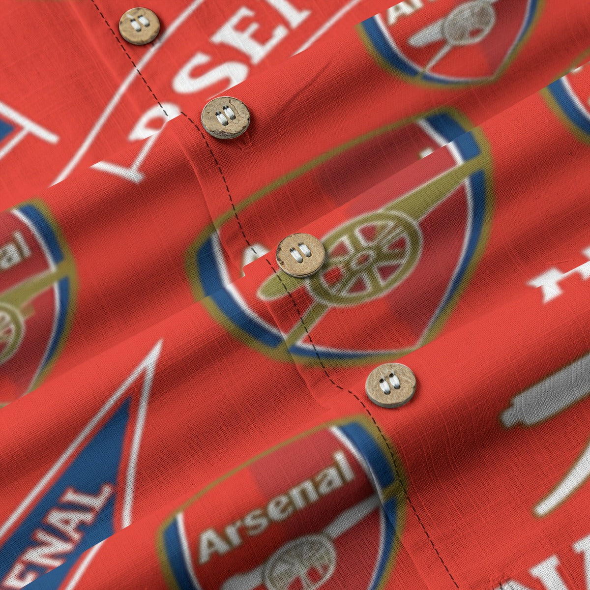 Arsenal FC  Men's Casual Hawaiian Short Sleeve Shirt | 125GSM Cotton