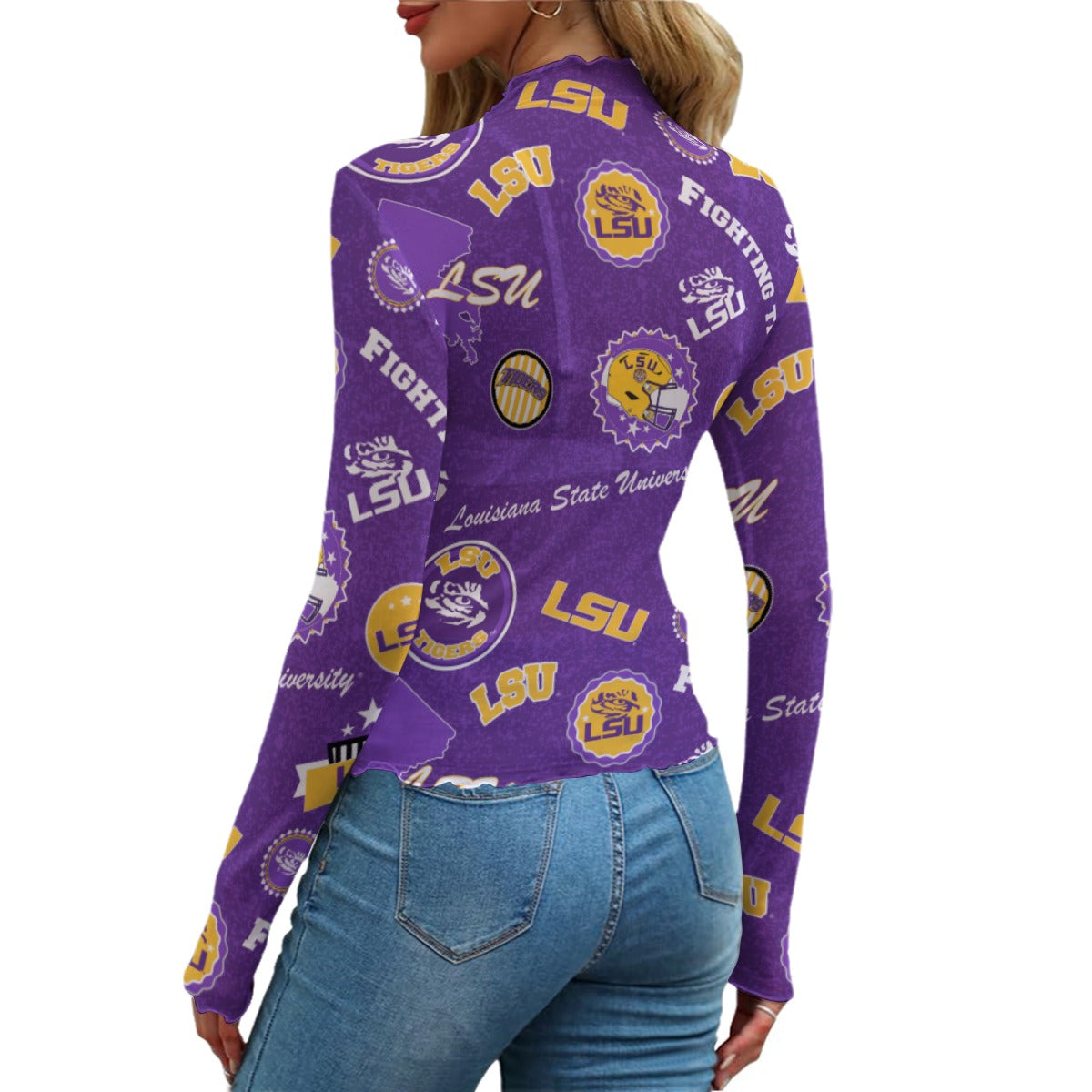 Louisiana State University - Tigers Women's Mesh T-shirt - athletic fashion women varsity sportswear product image 2.0