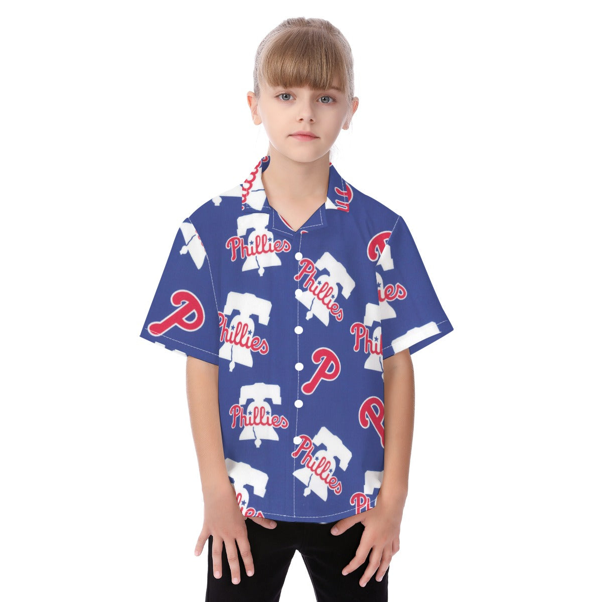 Philadelphia Phillies Kid's Hawaiian Vacation Shirt philadelphia phillies baseball fan apparel game day outfit