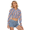 Florida - Gators Women's Crop Top Hoodie|Velvet - college football fan apparel sportswear product image 3.0