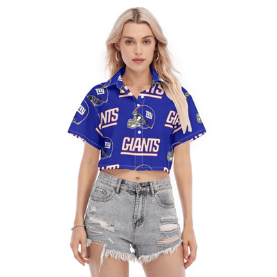 New York Giants  Women's Cropped Shirt – fan gear, breathable comfort wear, image 1013