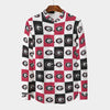 Georgia Bulldogs Stand Collar Shirt With Long Sleeve|110GSM Imitation Flax White varsity sports apparel