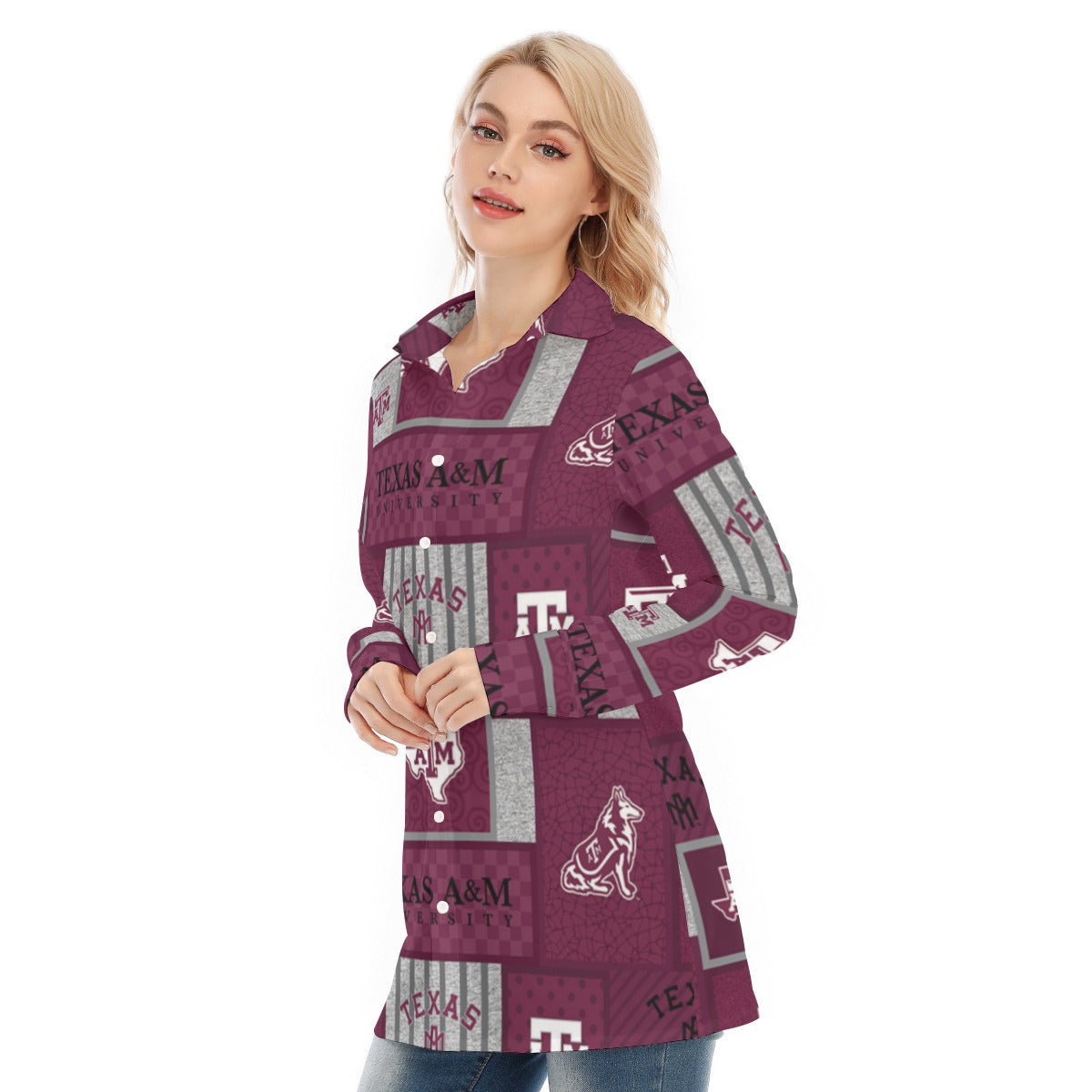 Texas A&M - Aggies Women's Long Shirt - Aggies fan gear varsity sportswear product image 3.0