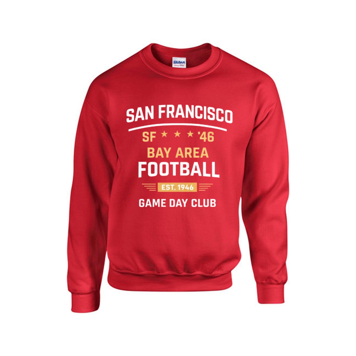 Athletic Aesthetic San Francisco football Sweatshirt   |Gildan 18000