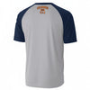 White Smoke Columbus Ohio USA Gray and Navy Vintage Raglan T Shirt Orange College Style Graphic Tee