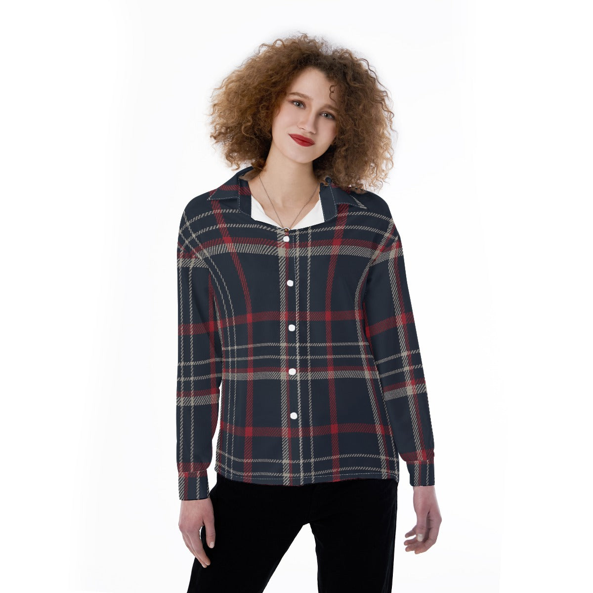 women huskies plaid football fashion top