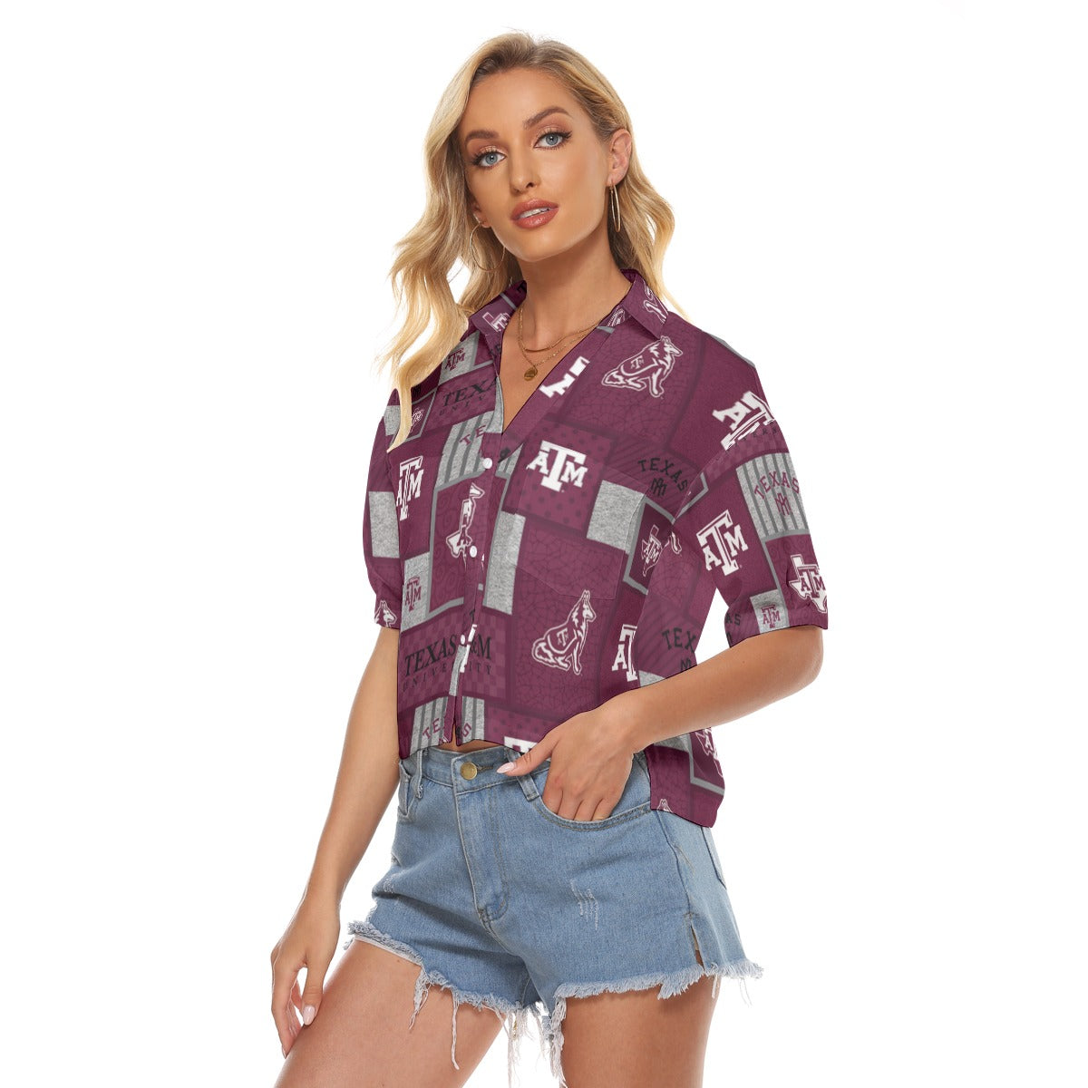 Texas A&M - Aggies Women's V-neck Shirts - Aggies fan gear varsity sportswear product image 3.0