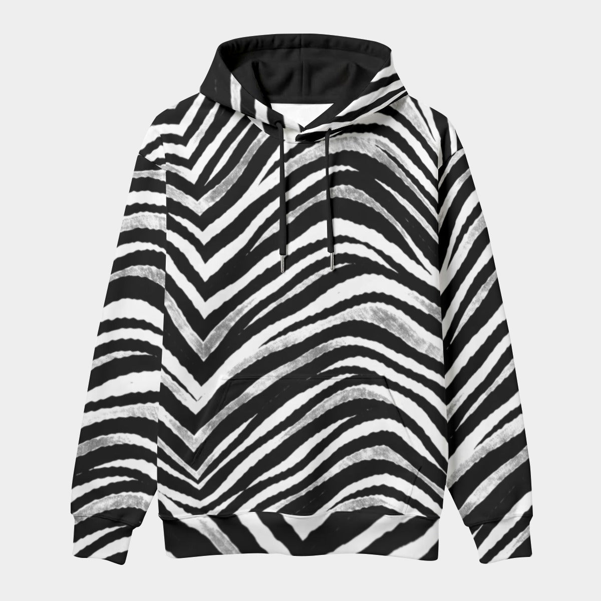 Las Vegas Football Zebra Unisex Pullover Hoodie – Black and White Game Day Streetwear – casual fan outfit, lightweight game day shirt, image 1.0