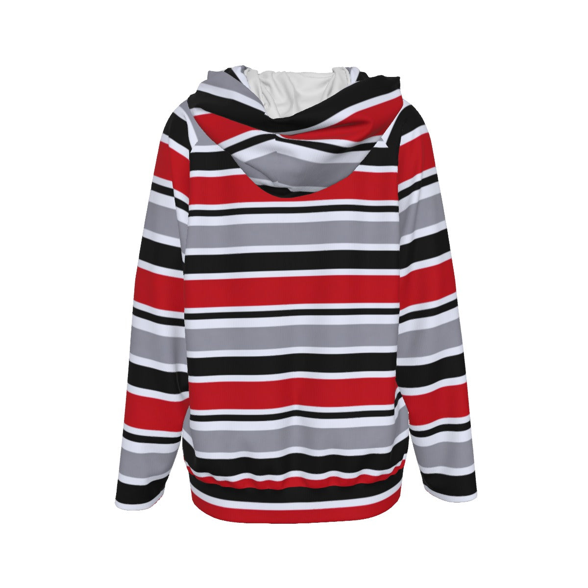 Ohio State - Buckeyes Striped Women's Hoodie With Double Hood