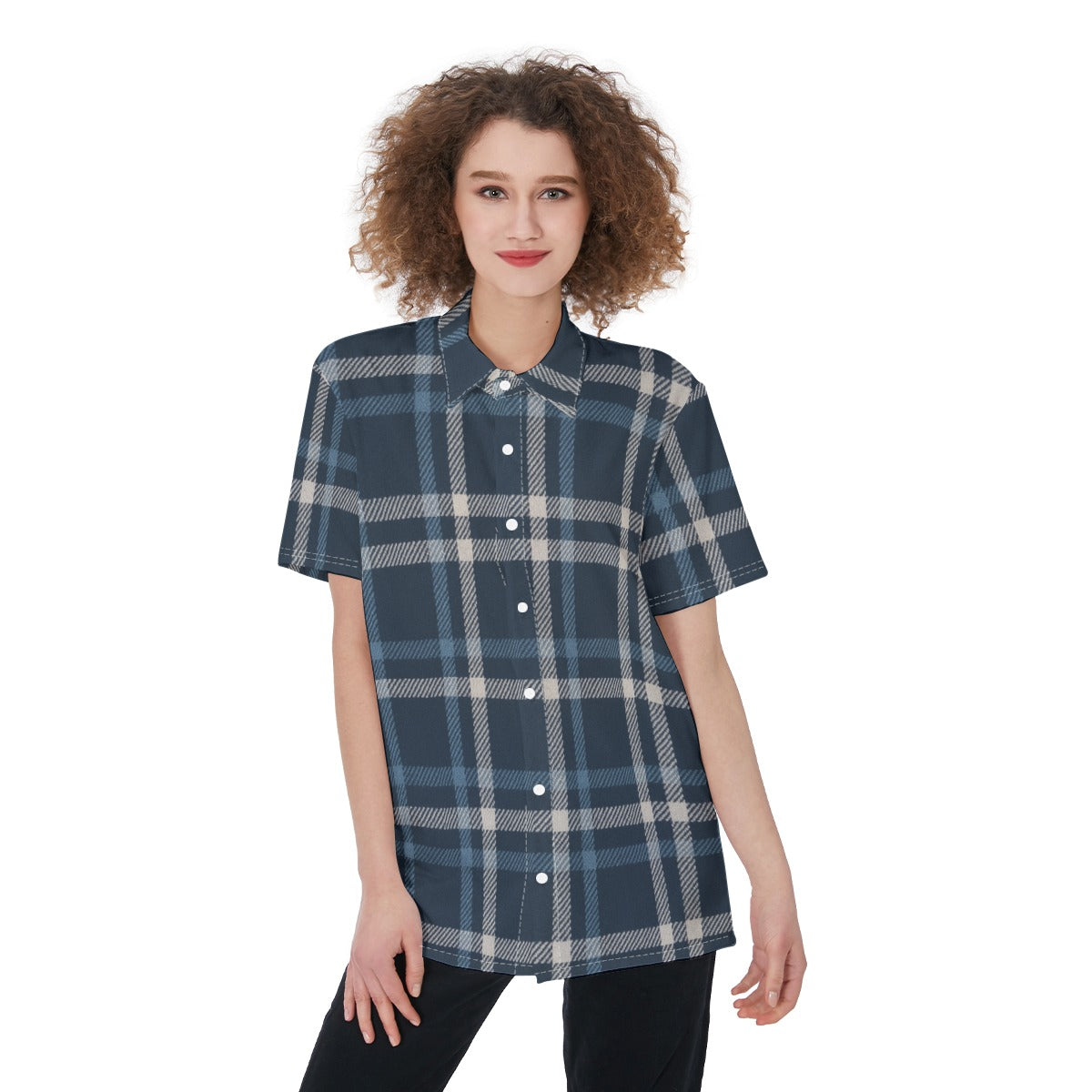 women tartan plaid streetwear shirt