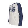 White Smoke New York Baseball Raglan Long Sleeve Shirt – White and Navy Varsity Athletic Design Est. 1903