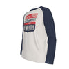 White Smoke New York Baseball Raglan Long Sleeve Shirt – Athletic Champion 1986 Vintage Varsity Design, White Bo