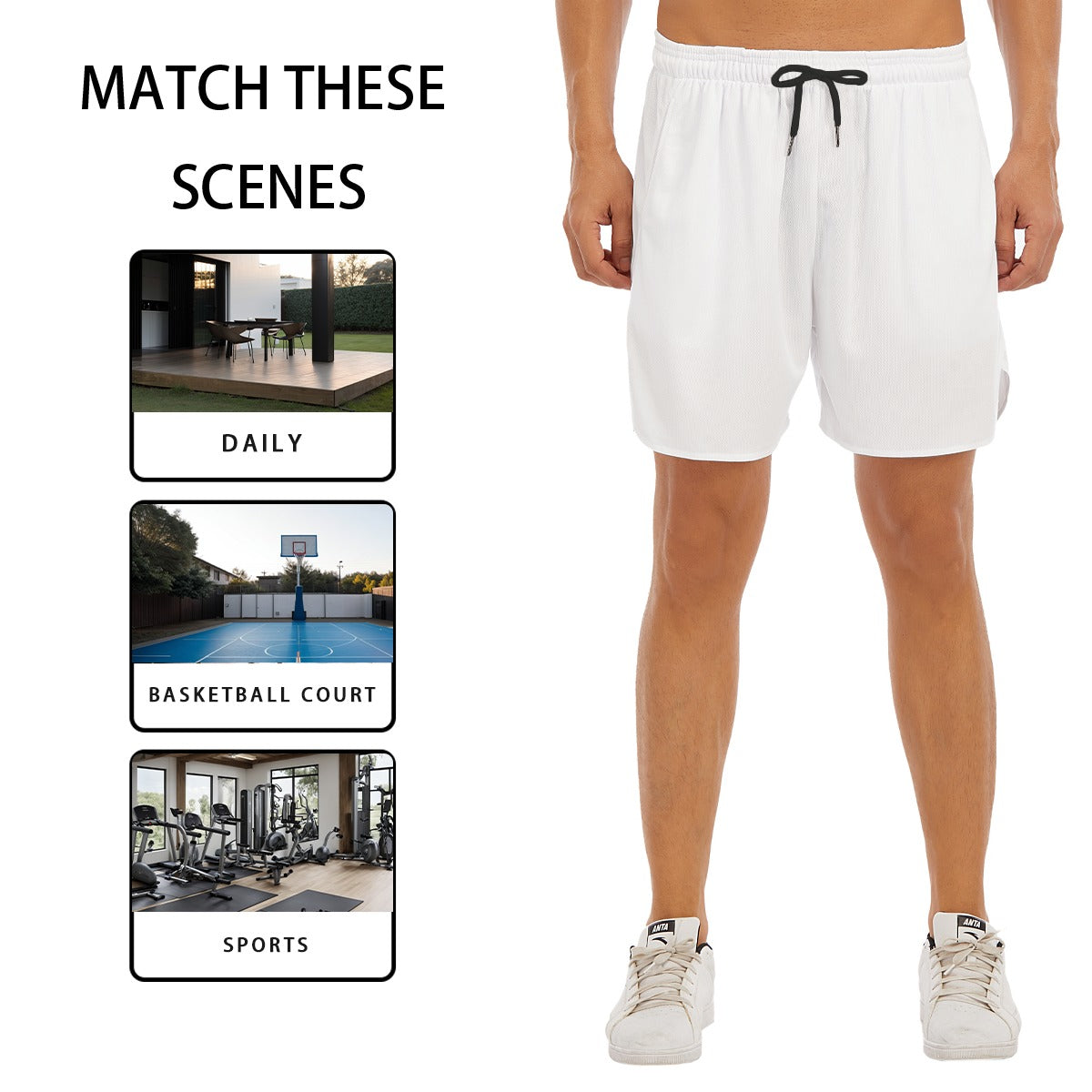 New England Patriots  Men's Side Split Running Sport Shorts