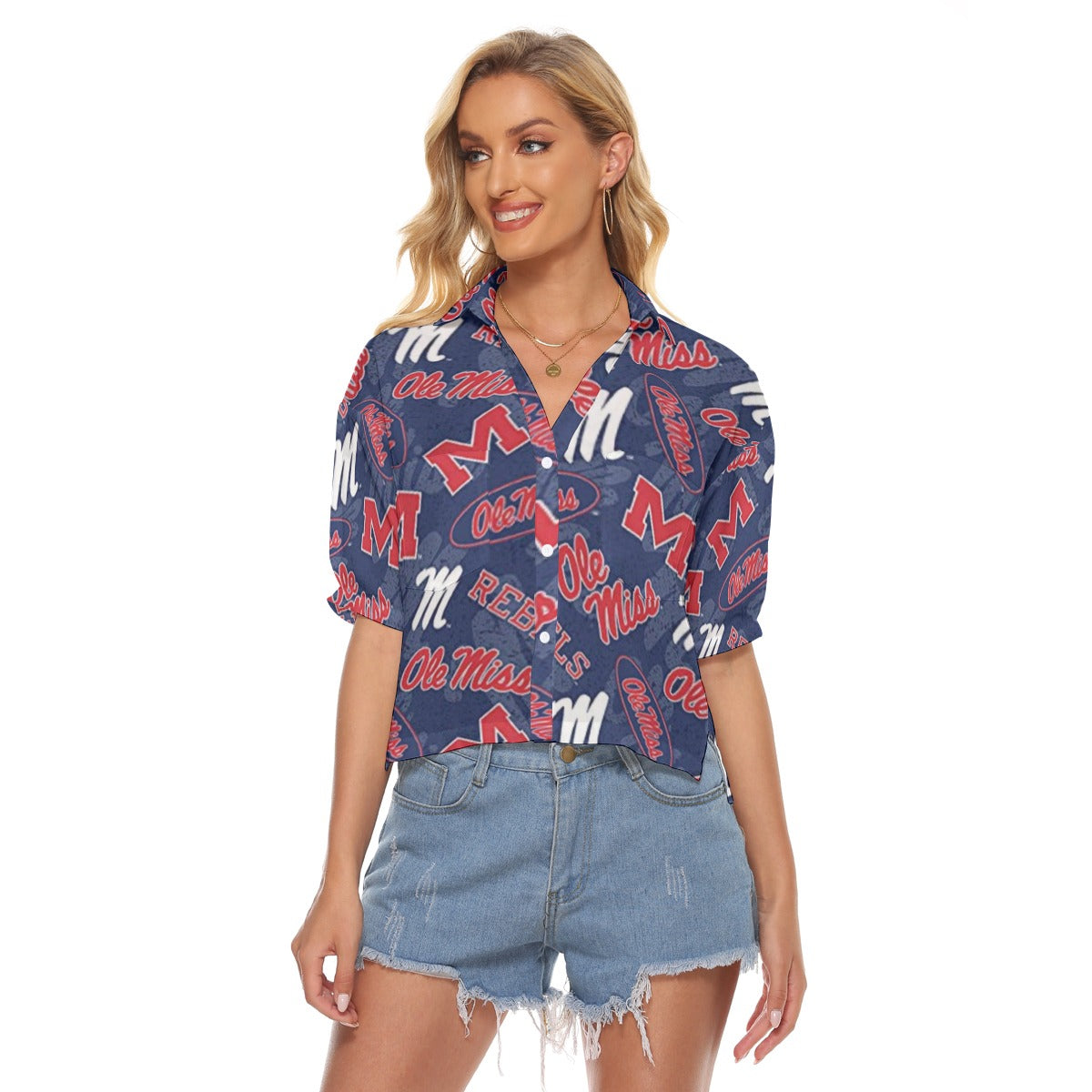 Ole Miss Rebels Women's V-neck Shirts varsity sportswear product image 1.0
