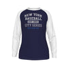 New York Baseball City Series Raglan Long Sleeve Shirt – Navy and White Est. 1903 – sportswear style, sportswear style, image 1.0