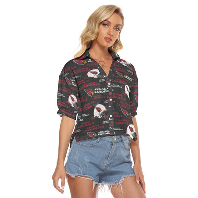 arizona-cardinals-womens-v-neck-shirts red white football outfit detail