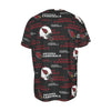 arizona-cardinals-short-sleeve-t-shirt red white football outfit detail