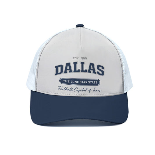 Dallas Lone Star State Football Trucker Hat With White Half-mesh