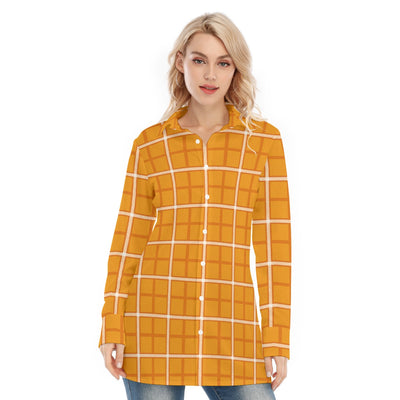Tennessee Volunteers Orange White Plaid Womens Long Shirt 2 orange white plaid women fashion apparel