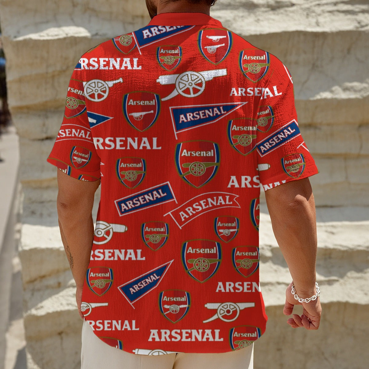 Arsenal FC  Men's Henley Polo Shirt