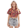 Minnesota Golden Gophers Women's Cropped Shirt White varsity sports apparel