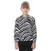 Las Vegas Football Zebra Kids’ Hoodie – Black and White Game Day Streetwear – football shirt, game day outfit, image 1.0