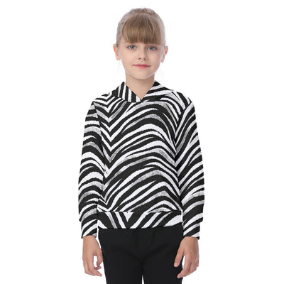 Las Vegas Football Zebra Kids’ Hoodie – Black and White Game Day Streetwear – football shirt, game day outfit, image 1.0