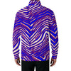 White Smoke Buffalo Zebra Men’s Casual Pullover Shirt With 1/4 Zip – Retro Game Day Streetwear