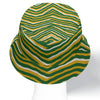 White Smoke Green Bay Football Yellow Green Zebra Double-Side Printing Bucket Hat – Game Day Streetwear