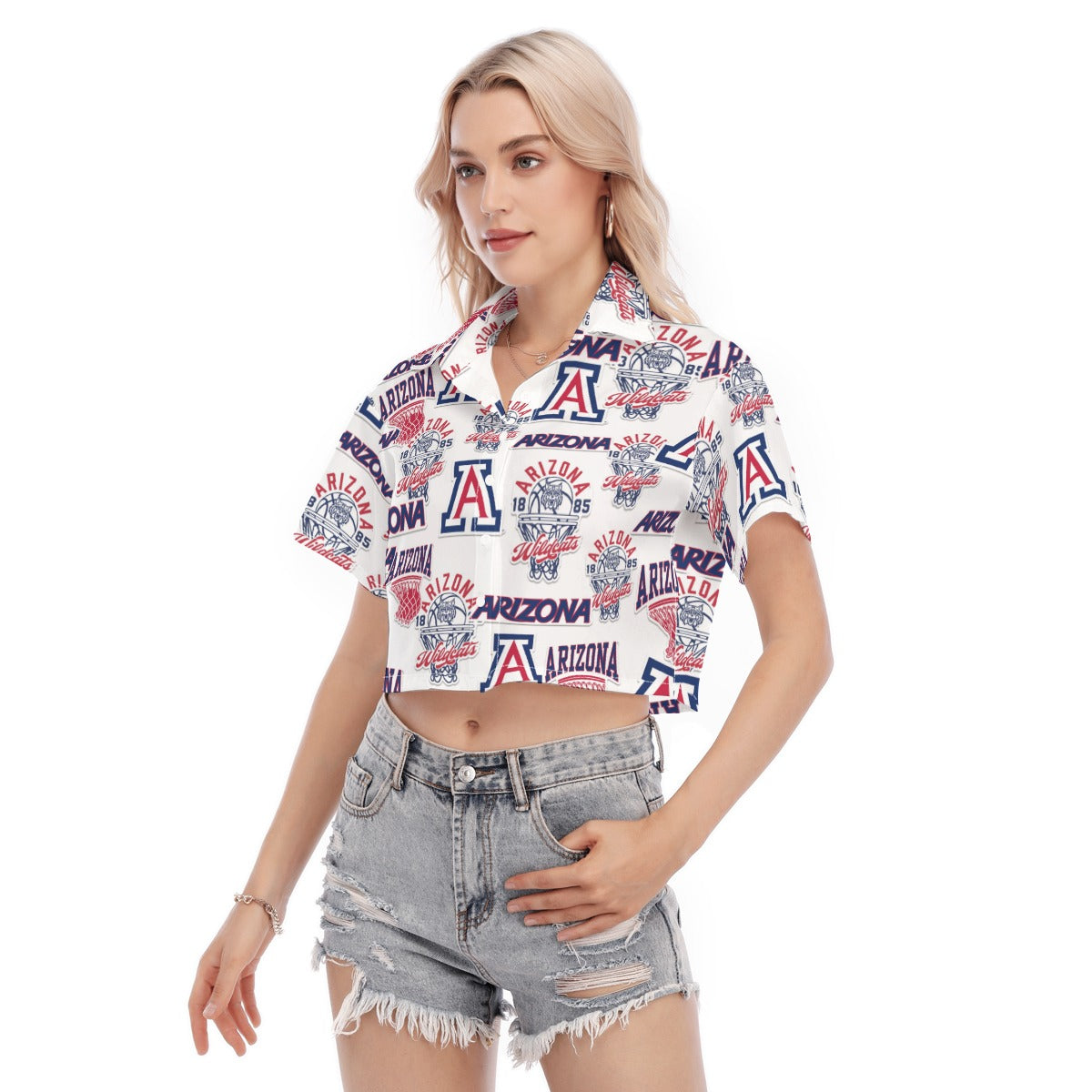 Arizona Wildcats Women's Cropped Shirt streetwear fashion product image 3