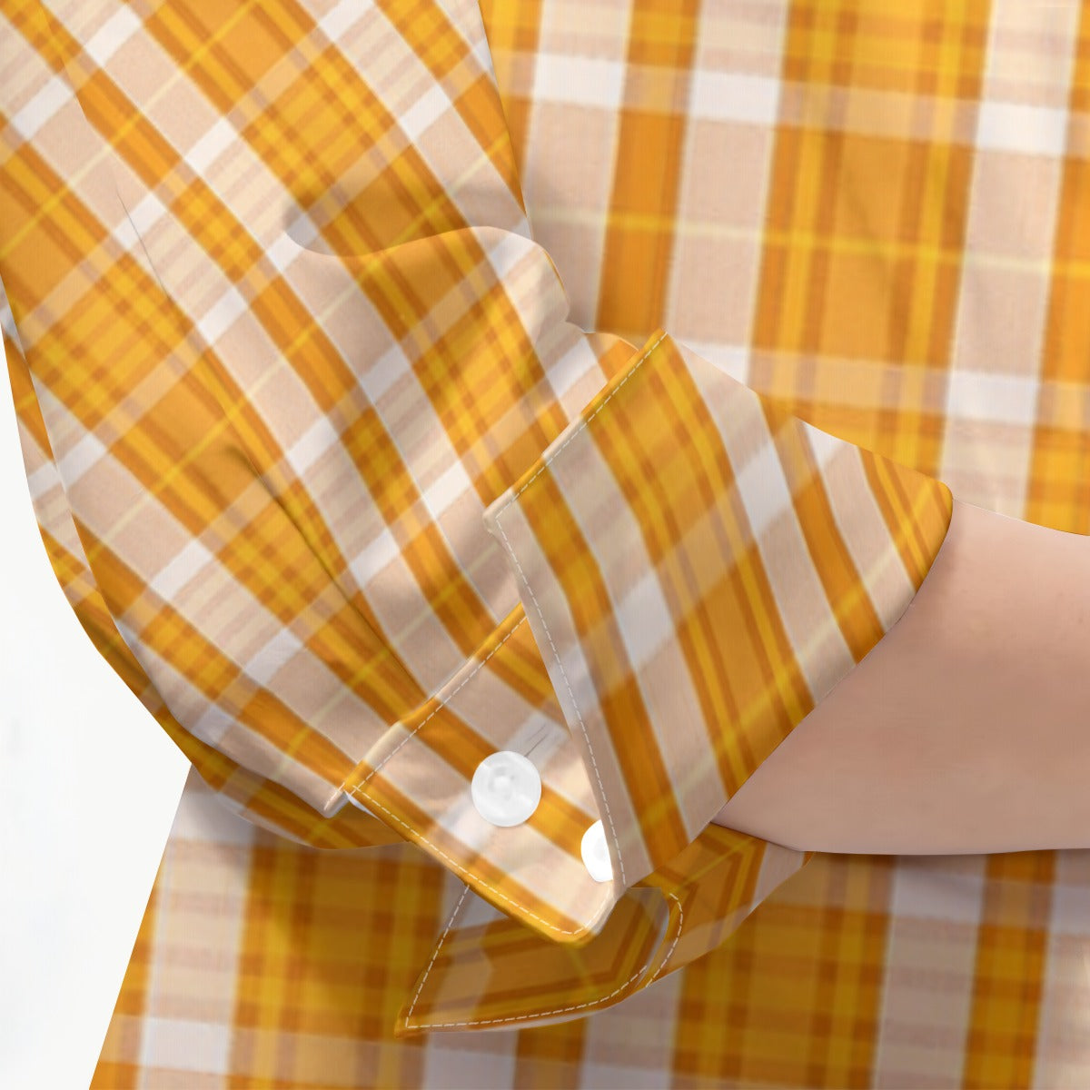 Tennessee Volunteers Orange White Plaid Womens Mid Length Sleeve Shirt 1 orange white plaid women fashion apparel