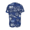 indianapolis-colts-mens-round-neck-short-sleeve-t-shirt blue white football outfit detail