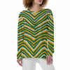 Green Bay Football Yellow Green Women’s Pajama T-Shirt 180GSM – Game Day Lounge Wear – football shirt, football shirt, image 1.0