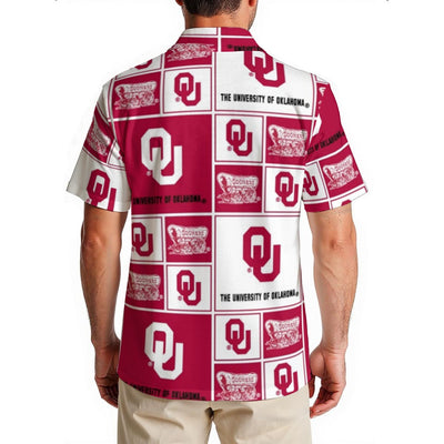 Oklahoma Sooners Men's Hawaiian Shirt|150GSM - Big 12 football apparel varsity sportswear product image 2.0
