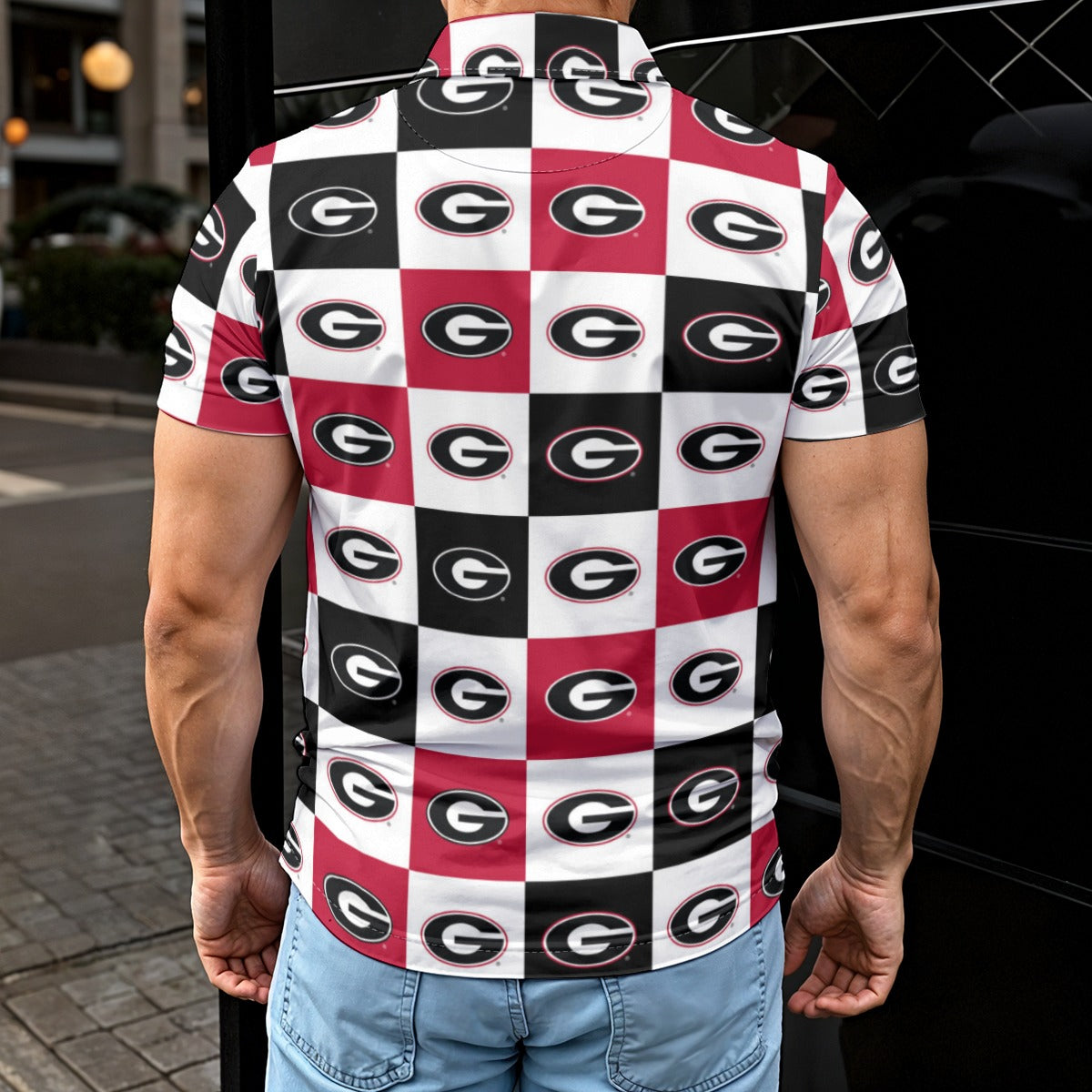 Georgia - Bulldogs Men's Polo Shirt White varsity sports apparel