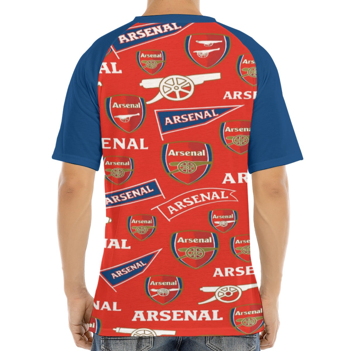 Arsenal FC Men's Raglan Sleeve T-shirt With Button Closure