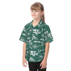 new-york-jets-kids-hawaiian-vacation-shirt green white football outfit fabric close-up