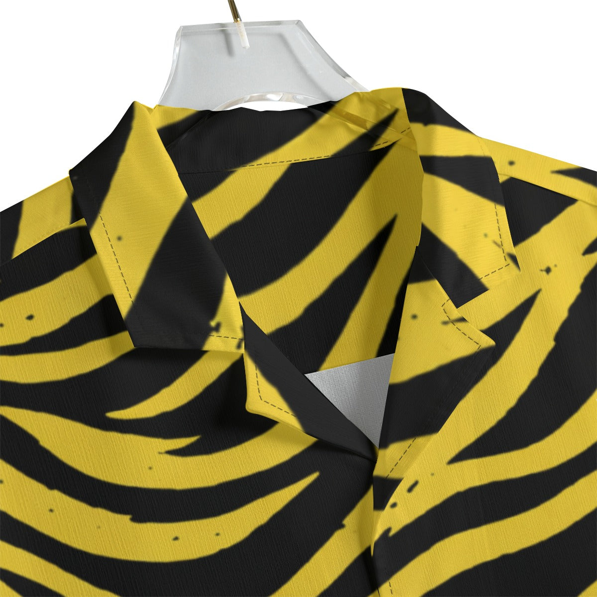White Smoke Pittsburgh Football Yellow Black Zebra Men's Hawaiian Shirt