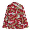 White Smoke San Francisco Football Camo  Flat Lapel Collar Blazer