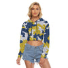 Michigan Camo Women’s Crop Top Hoodie Velvet – Cropped Camouflage Football Sweatshirt for – football shirt, football shirt, image 1.0